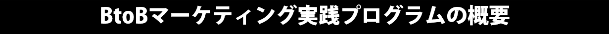 BtoBマーケティング実践プログラムの概要